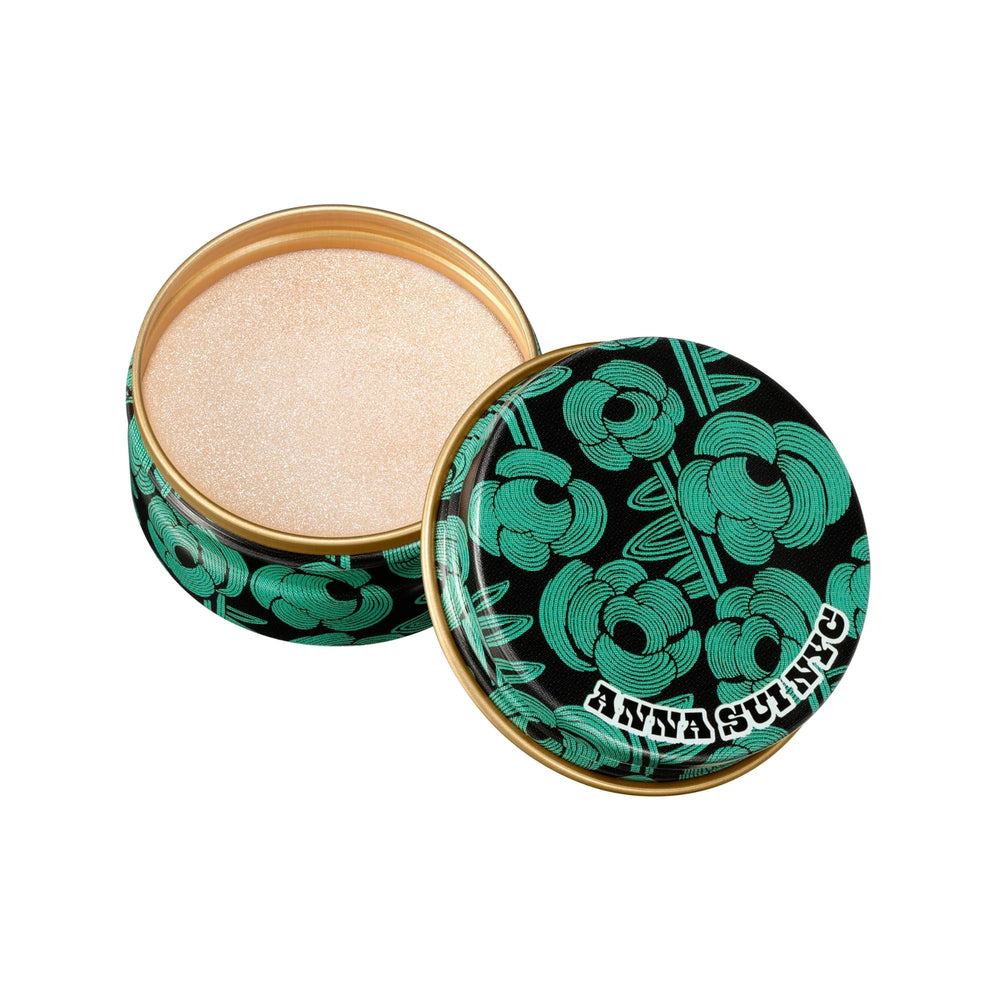 Anna Sui Face Multi Balm compact open—3-in-1 color for eyes, cheeks, lips.