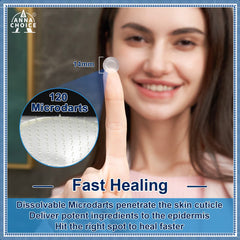 Patch applied on the face demonstrating discreet daily wear