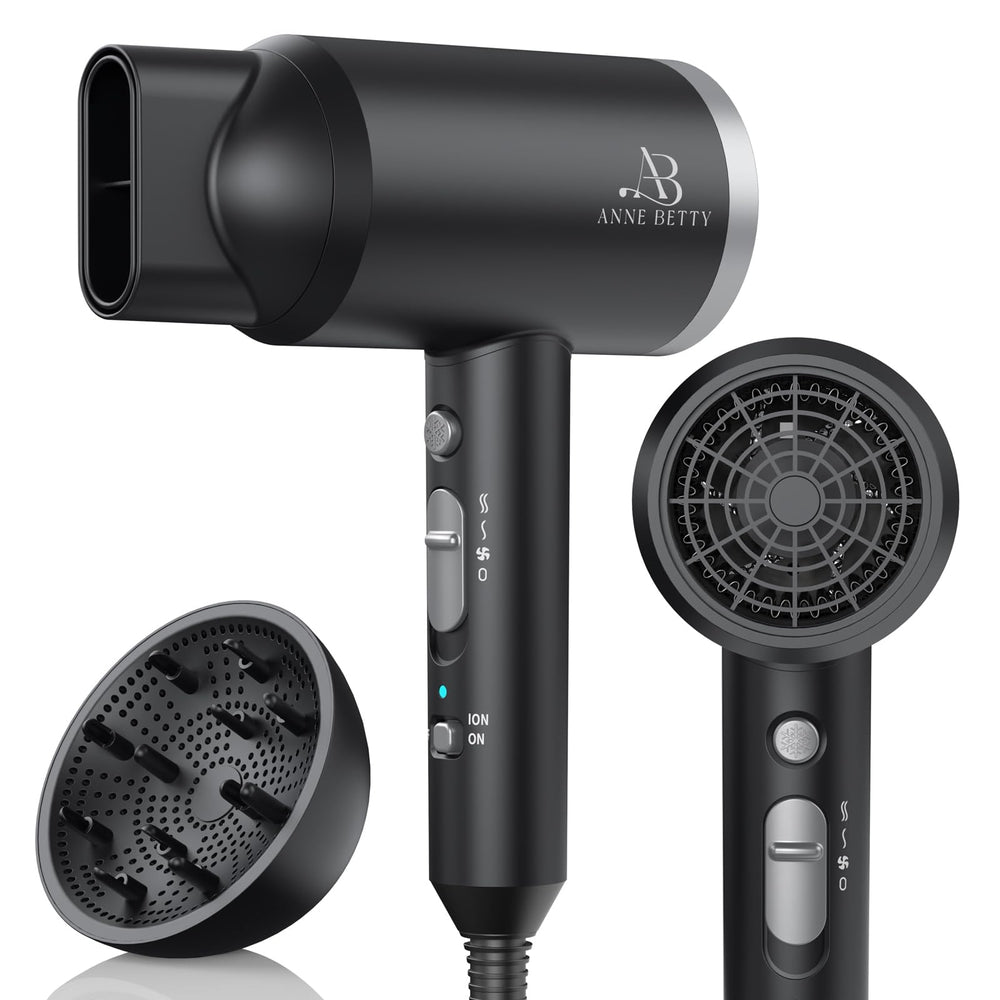 ANNE BETTY Ionic Hair Dryer front view for fast-drying mornings.