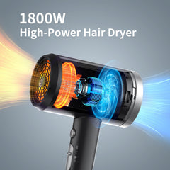ANNE BETTY Ionic Hair Dryer side profile highlighting lightweight design.