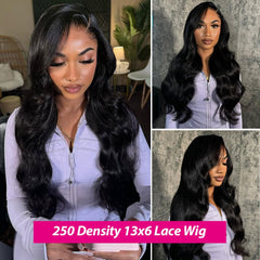 ANNELBEL hd transparent 13x6 lace frontal wig with seamless parting