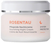ANNEMARIE BÖRLIND Rose Dew Nourishing Night Cream jar close-up for overnight hydration.
