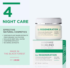 ANNEMARIE BÖRLIND LL REGENERATION biocomplex features calendula, echinacea, hibiscus extracts.