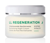 ANNEMARIE BÖRLIND LL REGENERATION night cream jar close-up showing rich texture for nightly use.