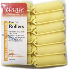 Annie foam hair rollers no pins or clips, simple roll-and-set for easy styling