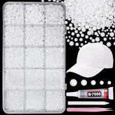 AnoleAir 12000Pcs white rhinestones kit with mixed sizes for versatile DIY crafts.