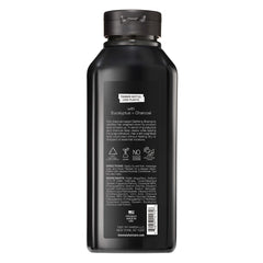 Anomaly Clarifying Shampoo charcoal close-up indicating oil and buildup removal action.