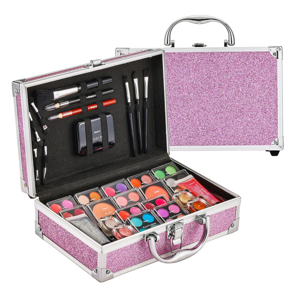 Anpro all-in-one makeup kit case for easy on-the-go styling