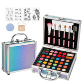 Anpro all-in-one makeup kit case with durable aluminum frame for travel-ready style