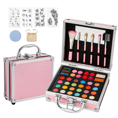 Anpro all-in-one makeup kit teen travel case shows organized storage for on-the-go use