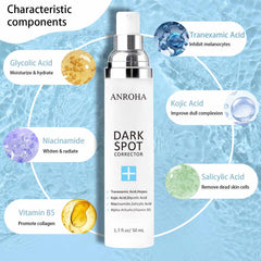 Anroha Dark Spot Remover serum dropper enables targeted daily use.