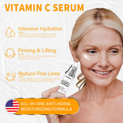 Anroha Vitamin C Serum packaging front signals premium mature skincare.