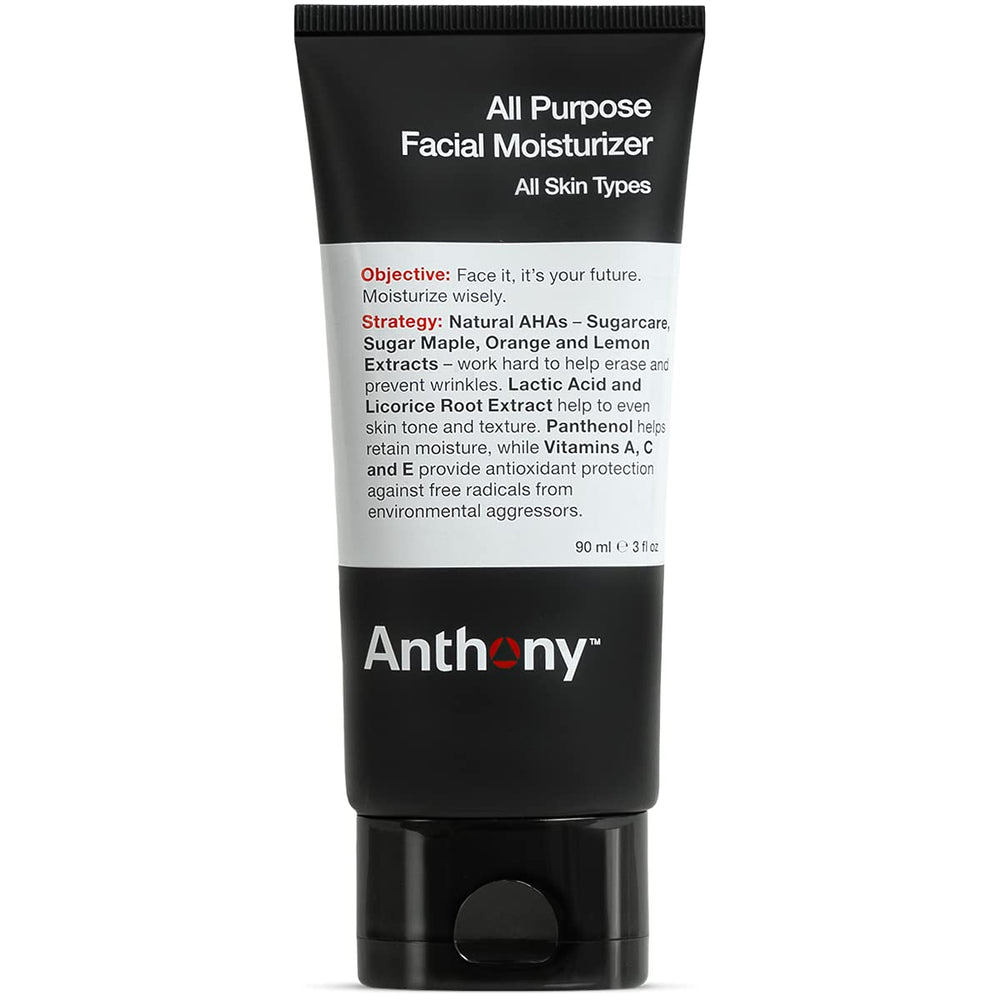 Anthony All-Purpose Facial Moisturizer bottle for daily hydration.