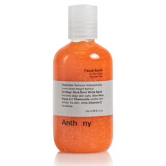 Anthony Facial Scrub jar closeup for closer shave prep.