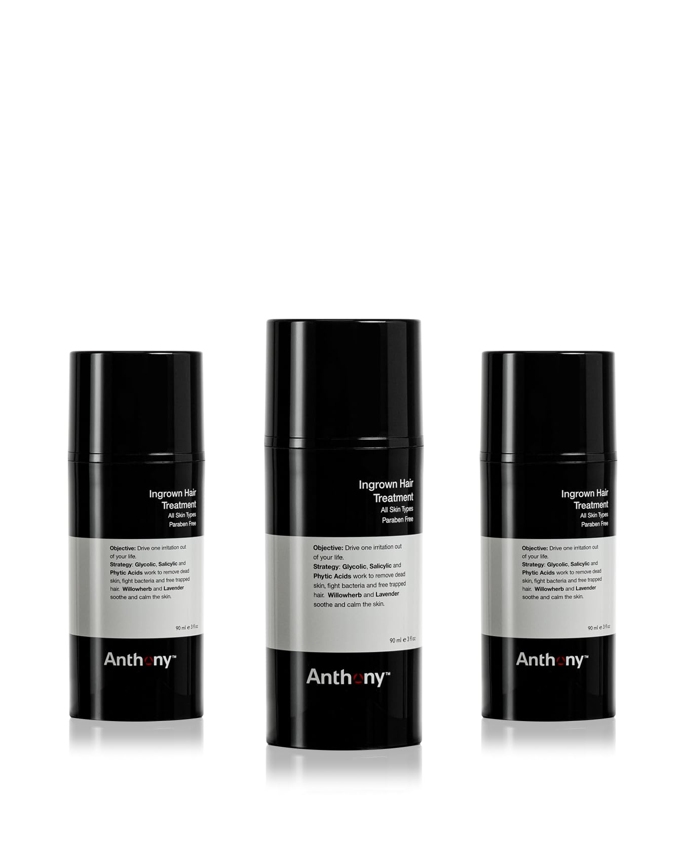 Anthony ingrown hair treatment 3oz bottle pour demonstrates easy dispensing for quick relief