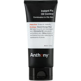 Anthony Instant Fix bottle applying matte finish to reduce shine