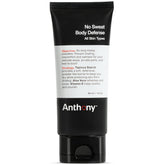 Anthony No Sweat deodorant bottle shows cream-to-powder formula for all-day dryness.