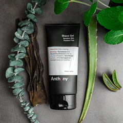 Transparent non-foaming gel from Anthony Shave Gel enables accurate, visible shaving.