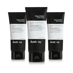 Anthony Shaving Cream for Sensitive Skin delivers a closer shave with a smooth glide.