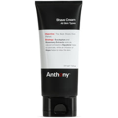 Anthony Shaving Cream for Sensitive Skin bottle showing soothing formula for a smoother shave