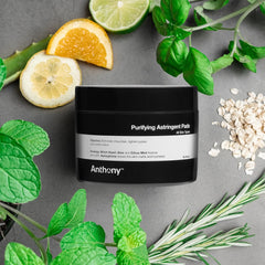 Anthony Witch Hazel Pads close-up showing exfoliating pads ready to purify pores.