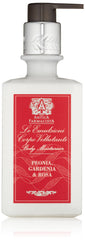 Antica Farmacista Body Moisturizer bottle with gardenia and peony scent for daily hydration.