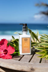 Antica Farmacista Hana Lei body moisturizer bottle with tropical scent and hydration