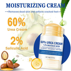 Anweina foot cream with 2% salicylic acid gently exfoliates flaky skin.