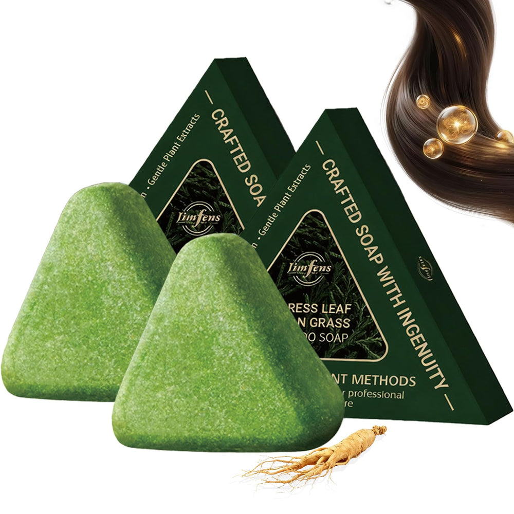 Anweina Nature Triangle Shampoo Bar pack shown in hand, compact and travel-ready