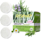 Anweina Rosemary Shampoo Bar lathering for deep scalp cleansing and nourishment.