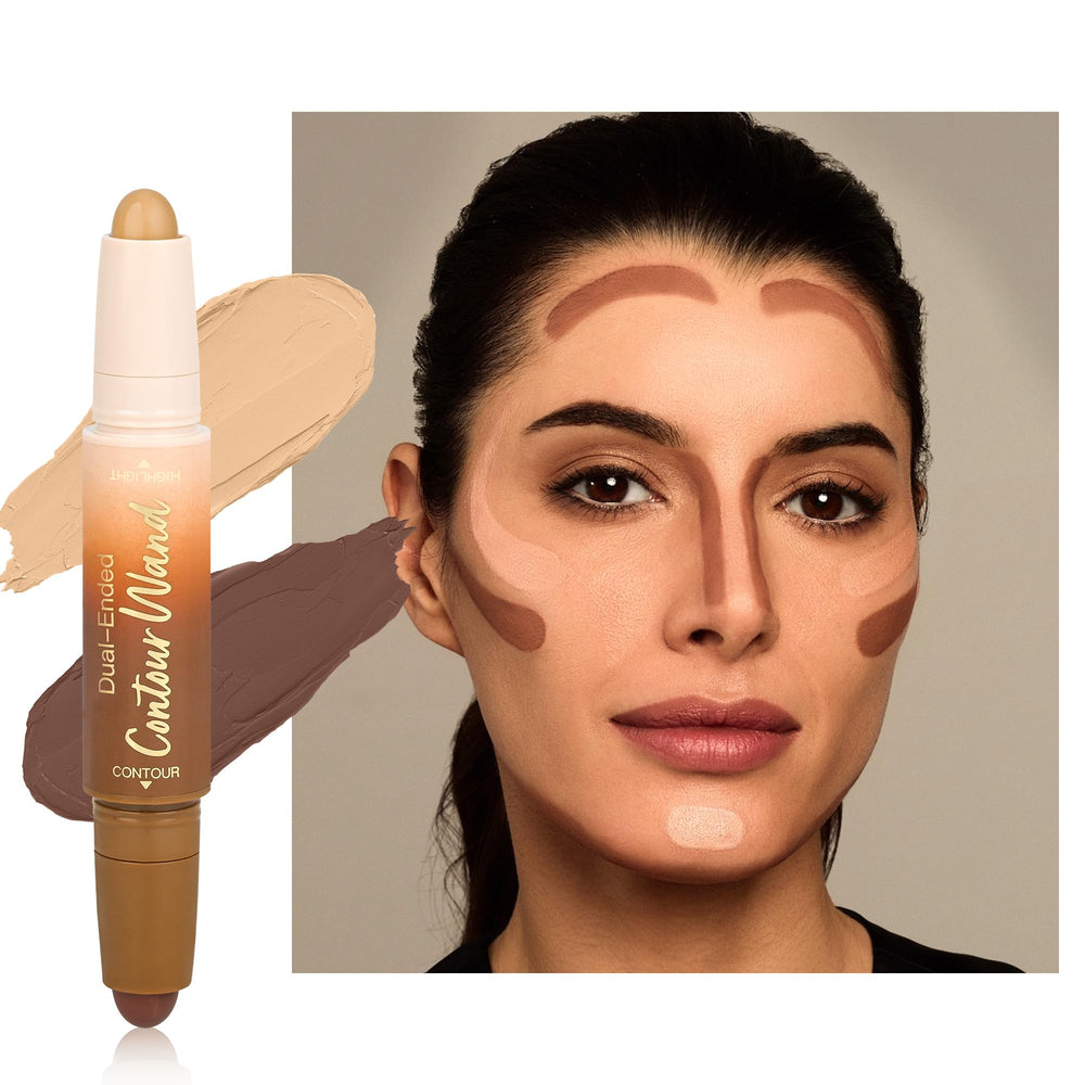 Anwuozu Contour Highlighter Stick front packaging shows compact, travel-ready design for on-the-go makeup