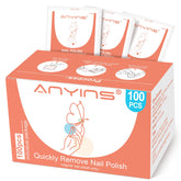 ANYINS nail polish remover pads pack with 100 wipes for on-the-go use