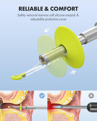 Anykit otoscope with 6 LEDs for brighter, clearer imaging.