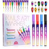Anytin 12-color nail art pens set cover displaying vibrant hues for at-home designs
