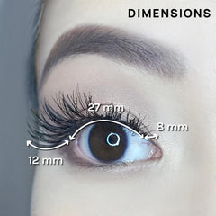 AOA Studio Alexis lashes natural volume on eye, lightweight comfort.