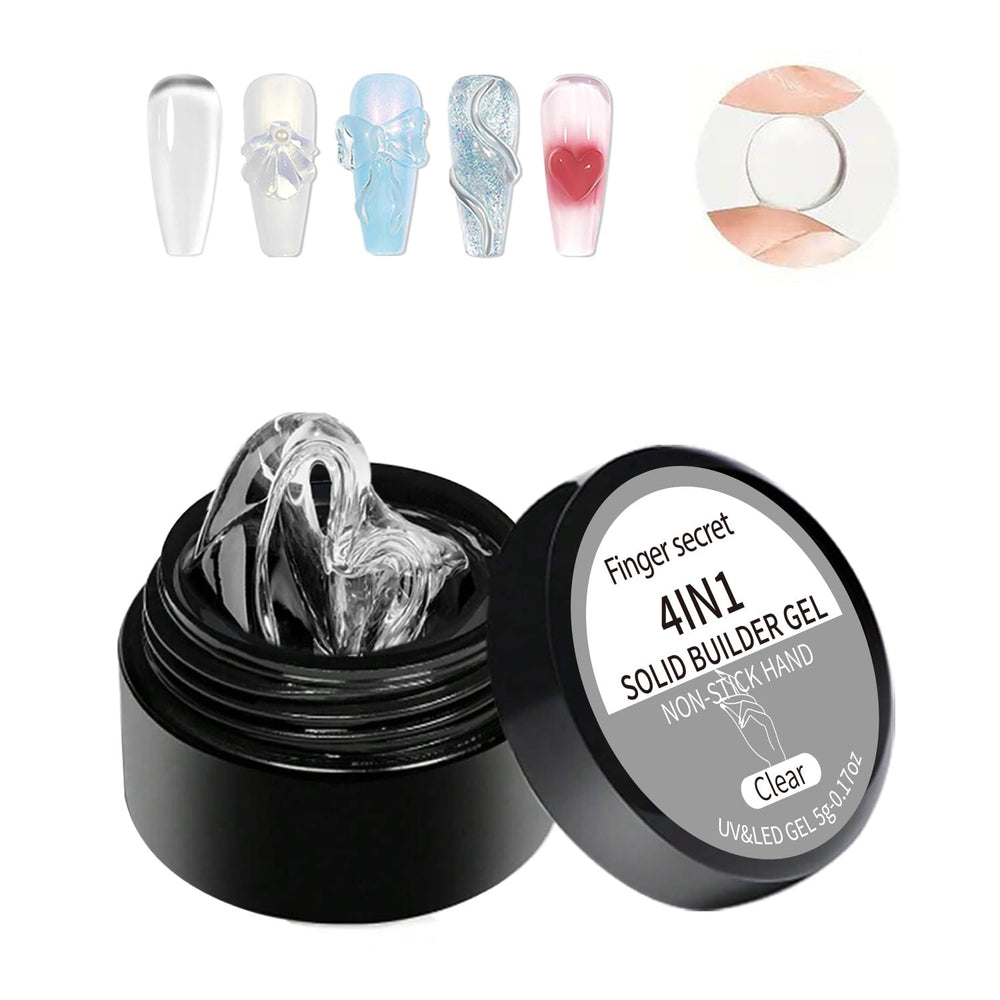 AOBOO solid builder gel kit with clear gel for natural-looking extensions