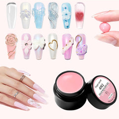 AOBOO solid builder gel kit - pink gel for sculpting and 3D nail art
