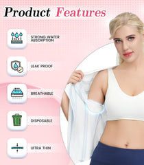 Adhesive sweat pad applied to clothing for moisture control.