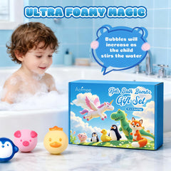 Aofmee bath bombs dissolve slowly over five minutes, revealing colors and bubbles.