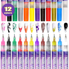 AOKELEON durable long-lasting nail art pens resist chipping.