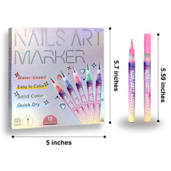 AOKELEON easy shake and flow nail art pens for smooth application.