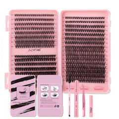 AOPING lashes extension kit with 640pcs clusters for at-home lash styling