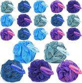 Aosevar 20-pack travel loofah bundle for convenient cleansing on the go.