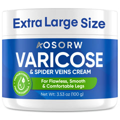 AOSORW varicose veins cream bottle for smooth leg application.