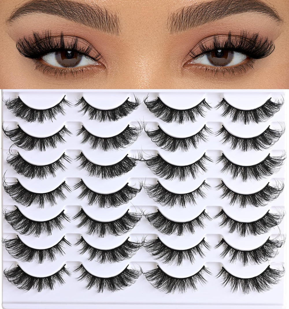 APCYUST Cat Eye Lashes show a foxy lift with a defined cat-eye shape for open eyes.