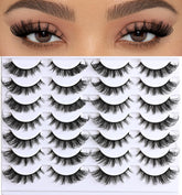 APCYUST Cat Eye Lashes show a foxy lift with a defined cat-eye shape for open eyes.