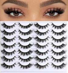 APCYUST Cat Eye Lashes show a foxy lift with a defined cat-eye shape for open eyes.