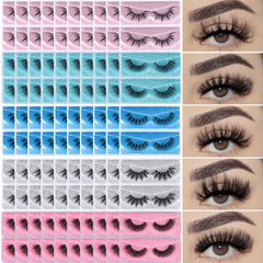 APCYUST Lashes bulk 100-pair set offers versatile looks with 5 styles.