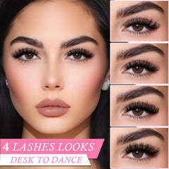 APCYUST clear-band lashes blend seamlessly with your lash line.