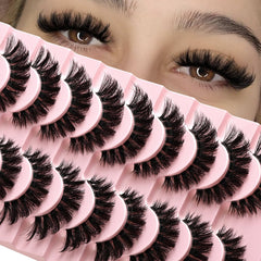 APCYUST Fluffy Cat Eye lashes provide bold outer-corner fullness for a lifted look.